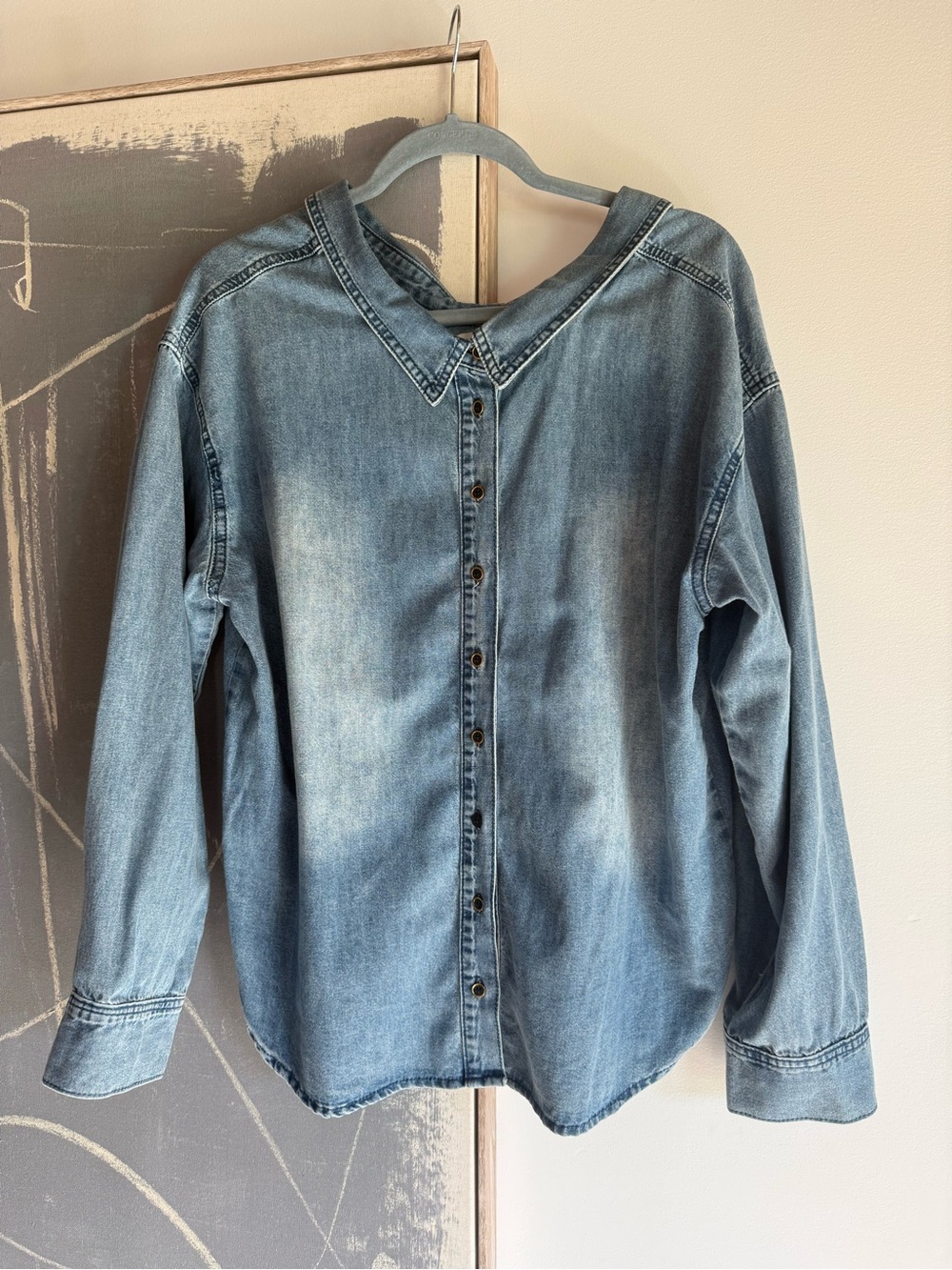 Heartloom Light Blue Denim Button-Down Shirt